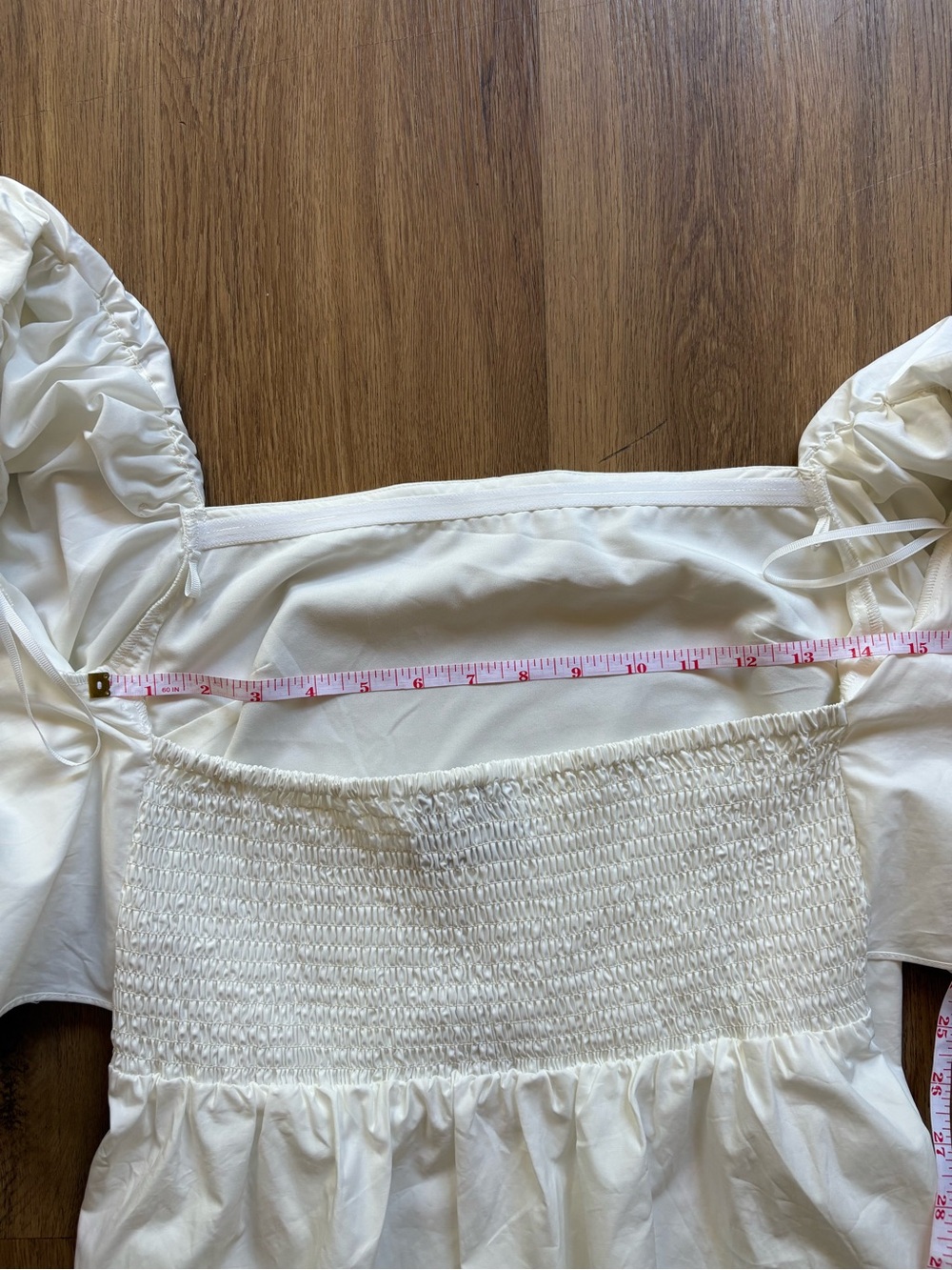 Free People x Mare Mare Bella White Puff Sleeve Bow Mini Dress XS NWT - Picture 14 of 16